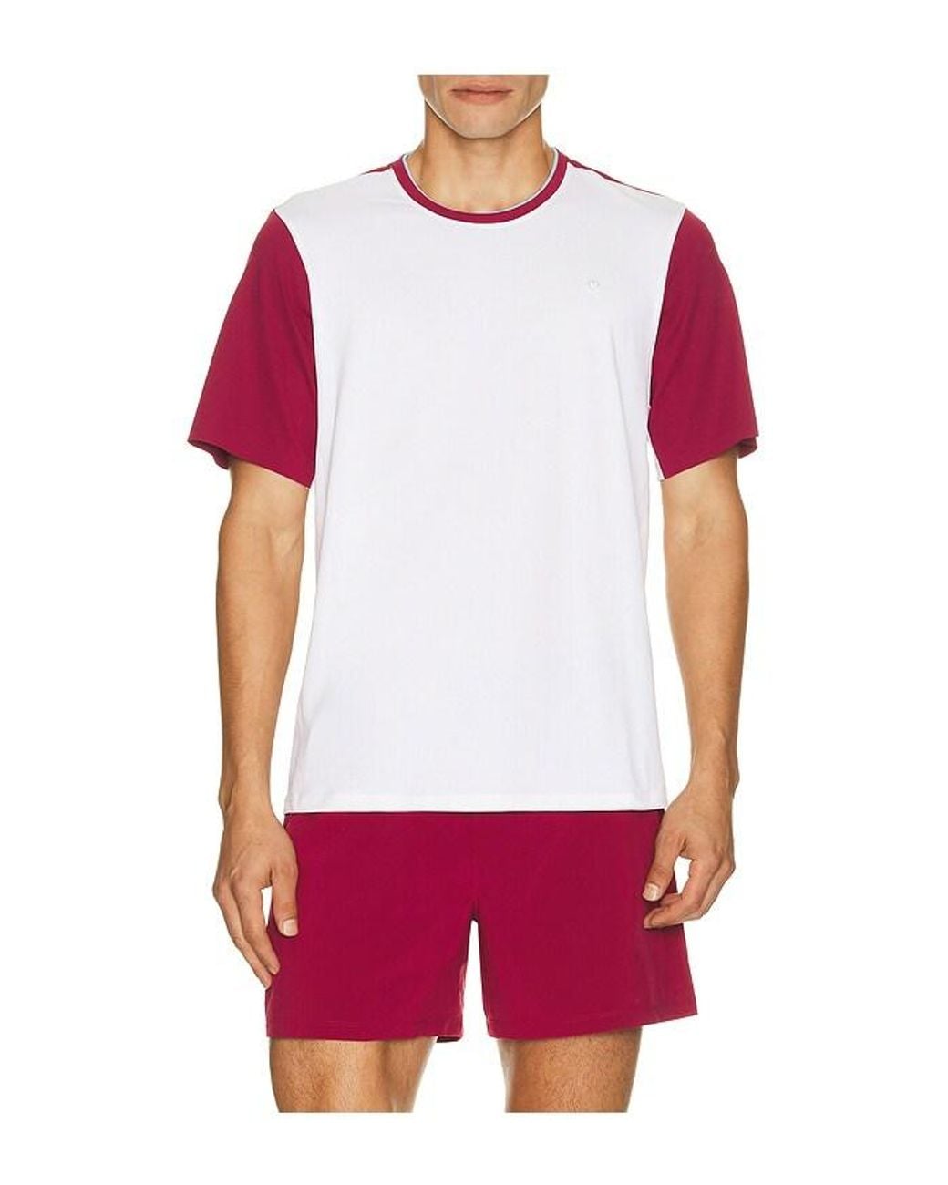 lululemon athletica Red Uv Protective Pique Tennis Short Sleeve Shirt for men