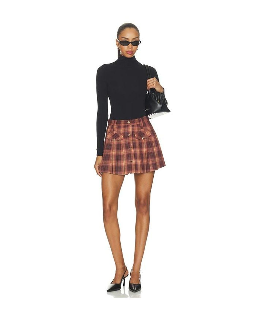 Elodie the Label Multicolor Henrietta Pleated Plaid Skirt