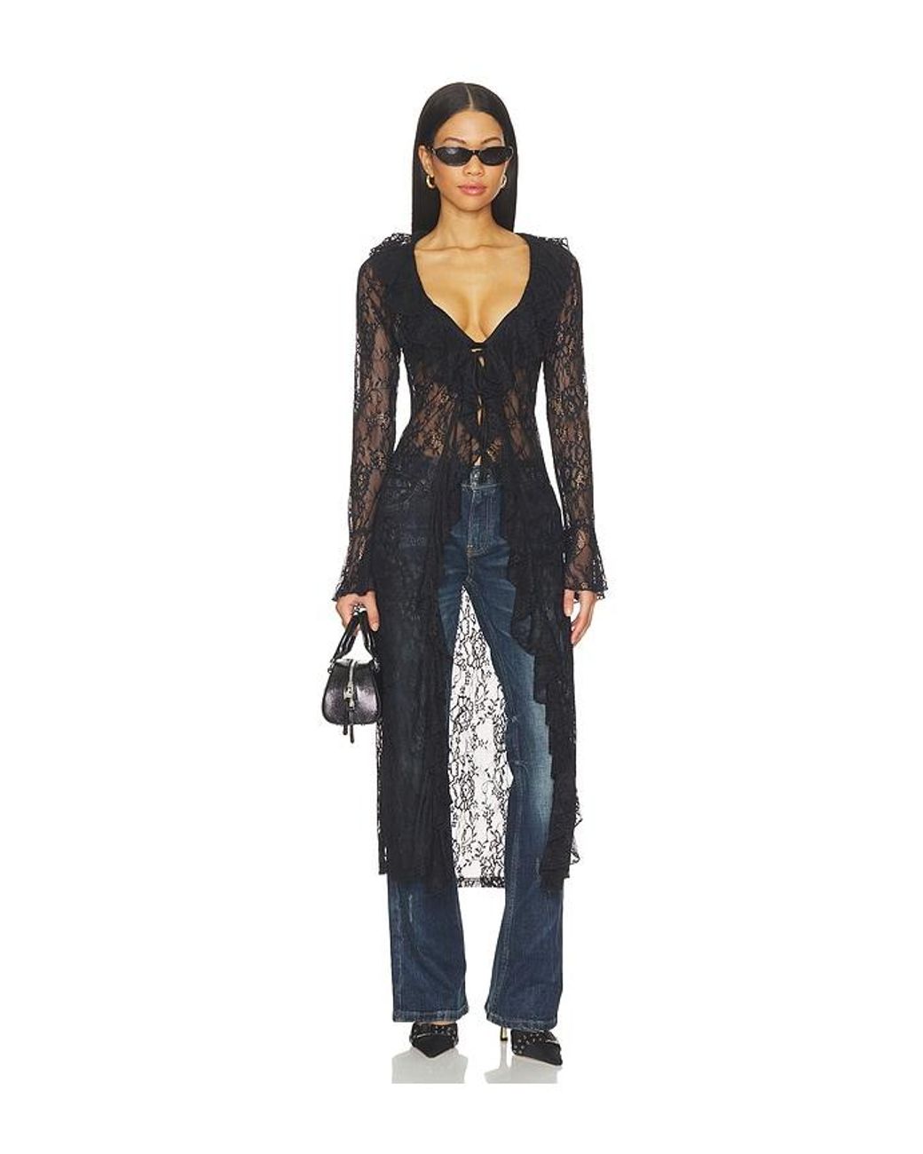 MORE TO COME Blue Alisia Duster Top