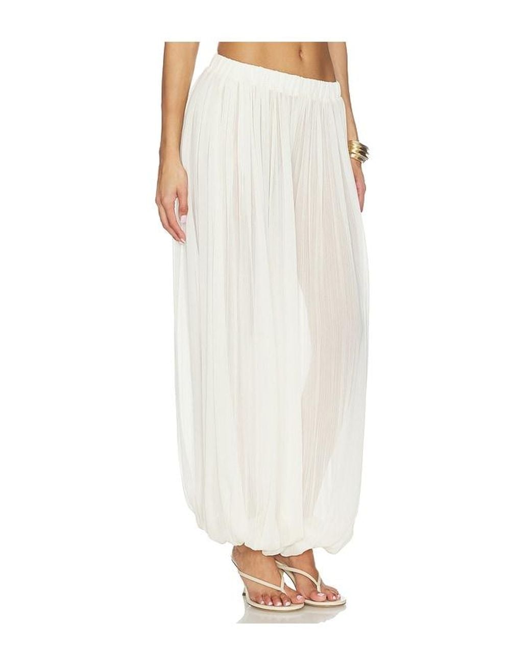 Bronx and Banco White Calia Chiffon Pant
