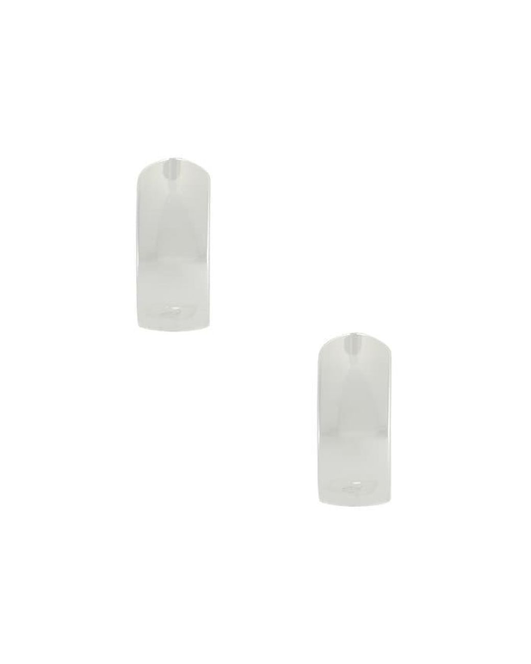 Casa Clara White Chenille Hoop Earrings