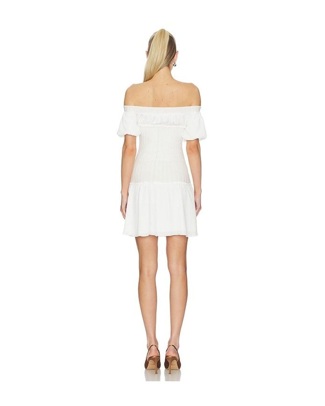 Frankie's Bikinis White Aura Cloud Knit Mini Dress