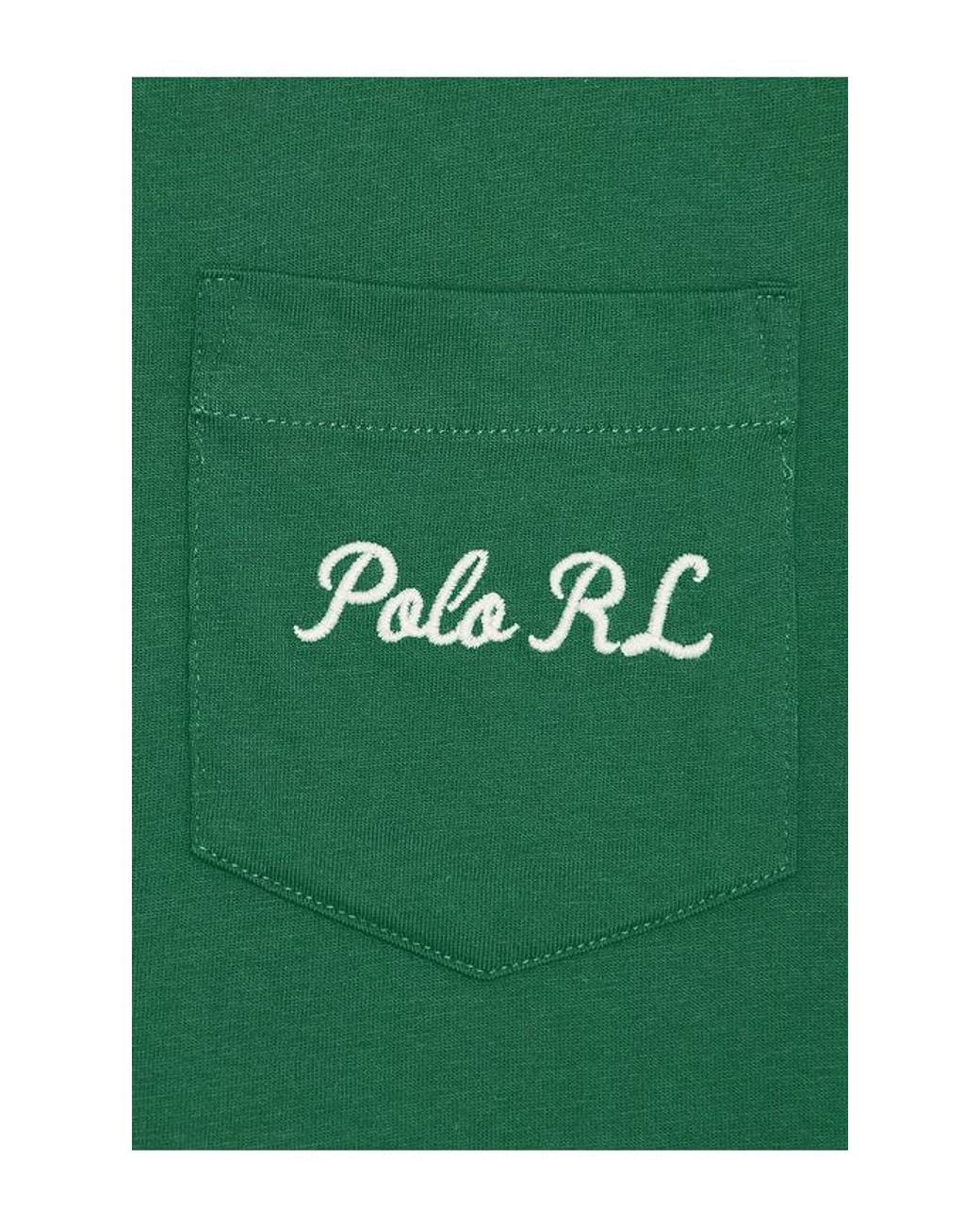 Polo Ralph Lauren Green Short Sleeve Jersey Knit Litchfield Bear Graphic T-Shirt for men