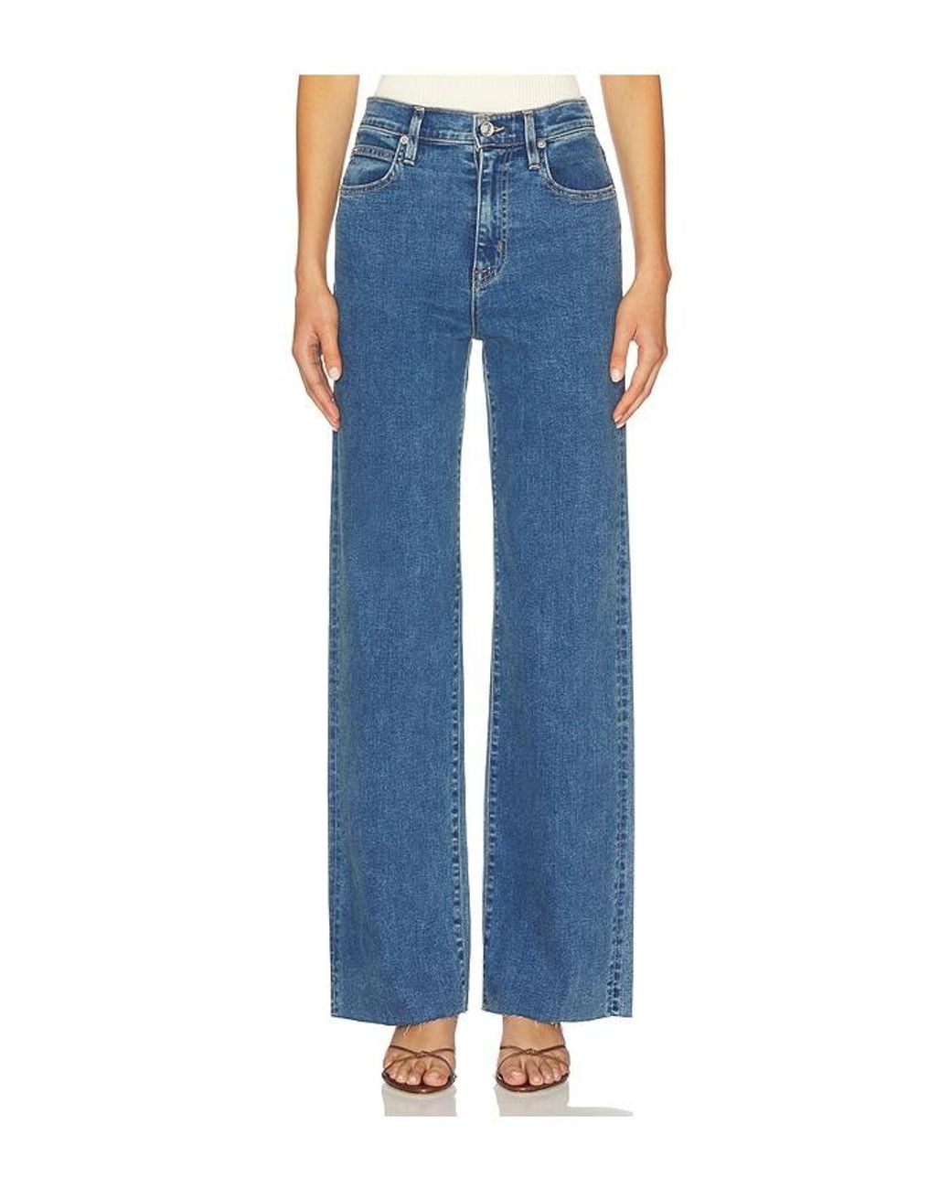 SLVRLAKE Denim Blue Grace Wide Leg Jeans