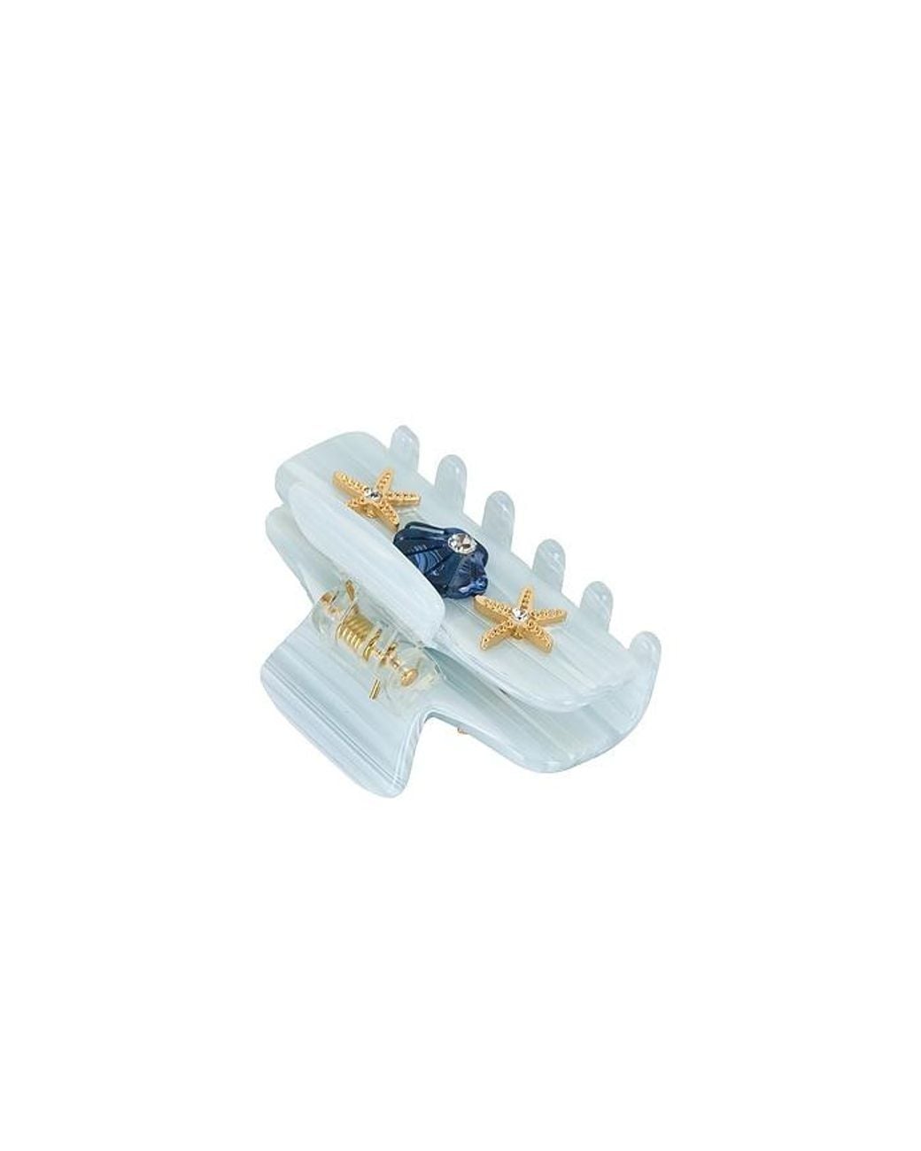Lele Sadoughi Blue Mini Sea Shell Claw Clip