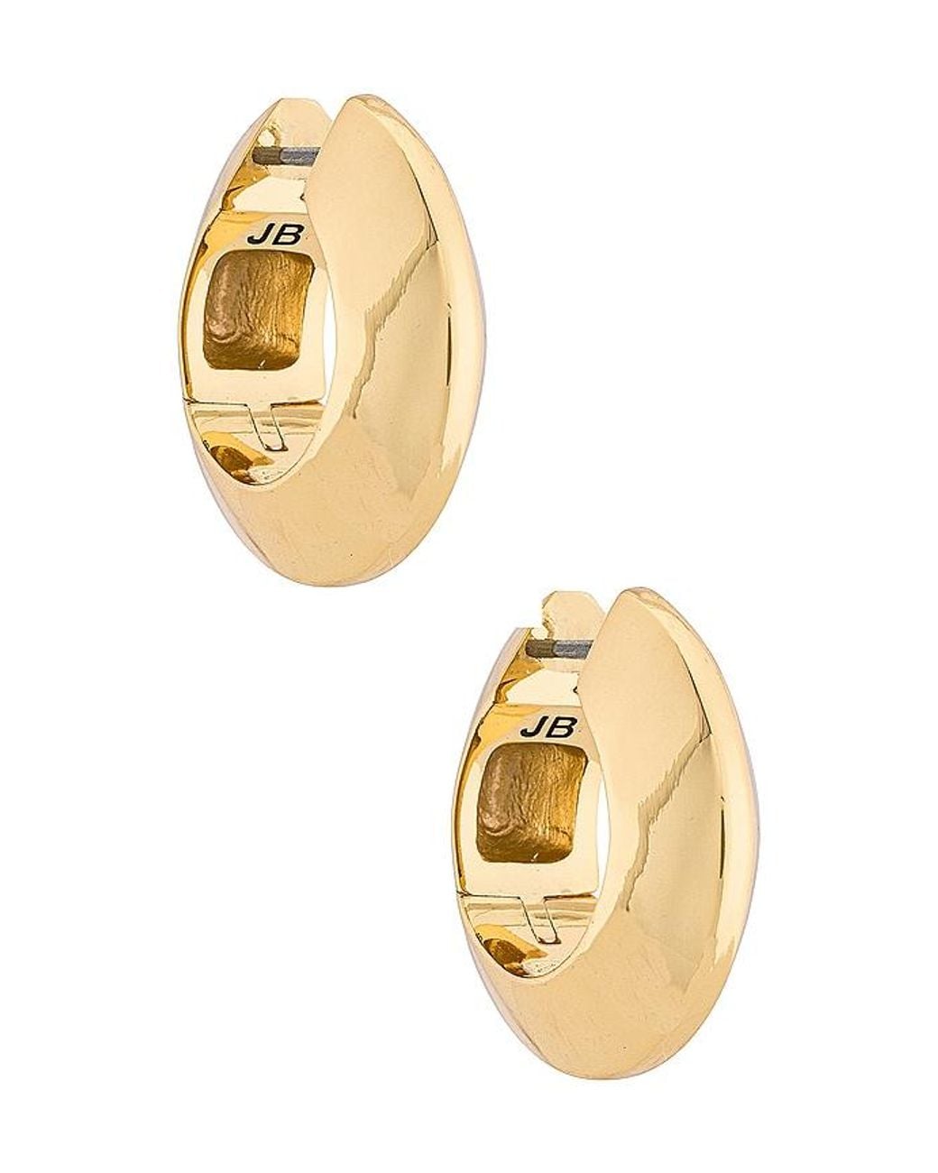 Jenny Bird Metallic Wide Hinged Hoops Earrings