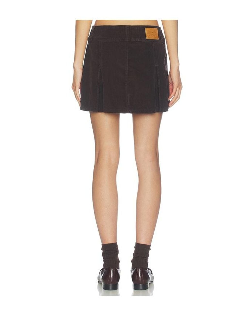 Levi's Black Inverted Pleat Mini Skirt
