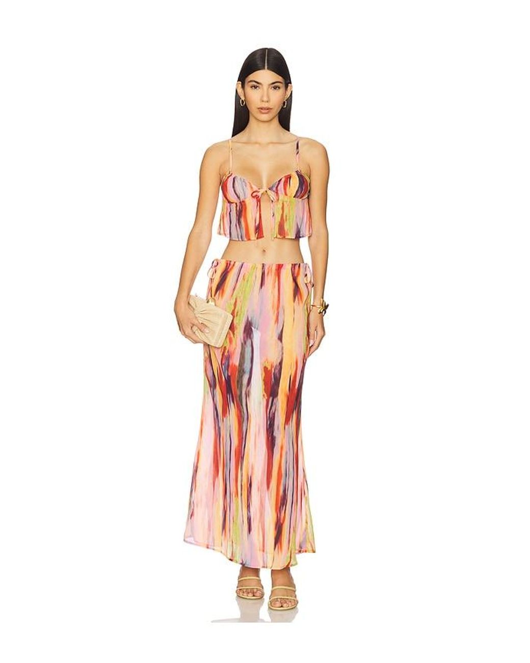 SNDY'S Orange St. Barts Maxi Skirt