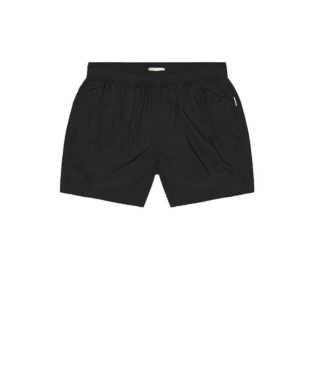 Onia Black Nylon Crinkle 5 Swim Trunk for men