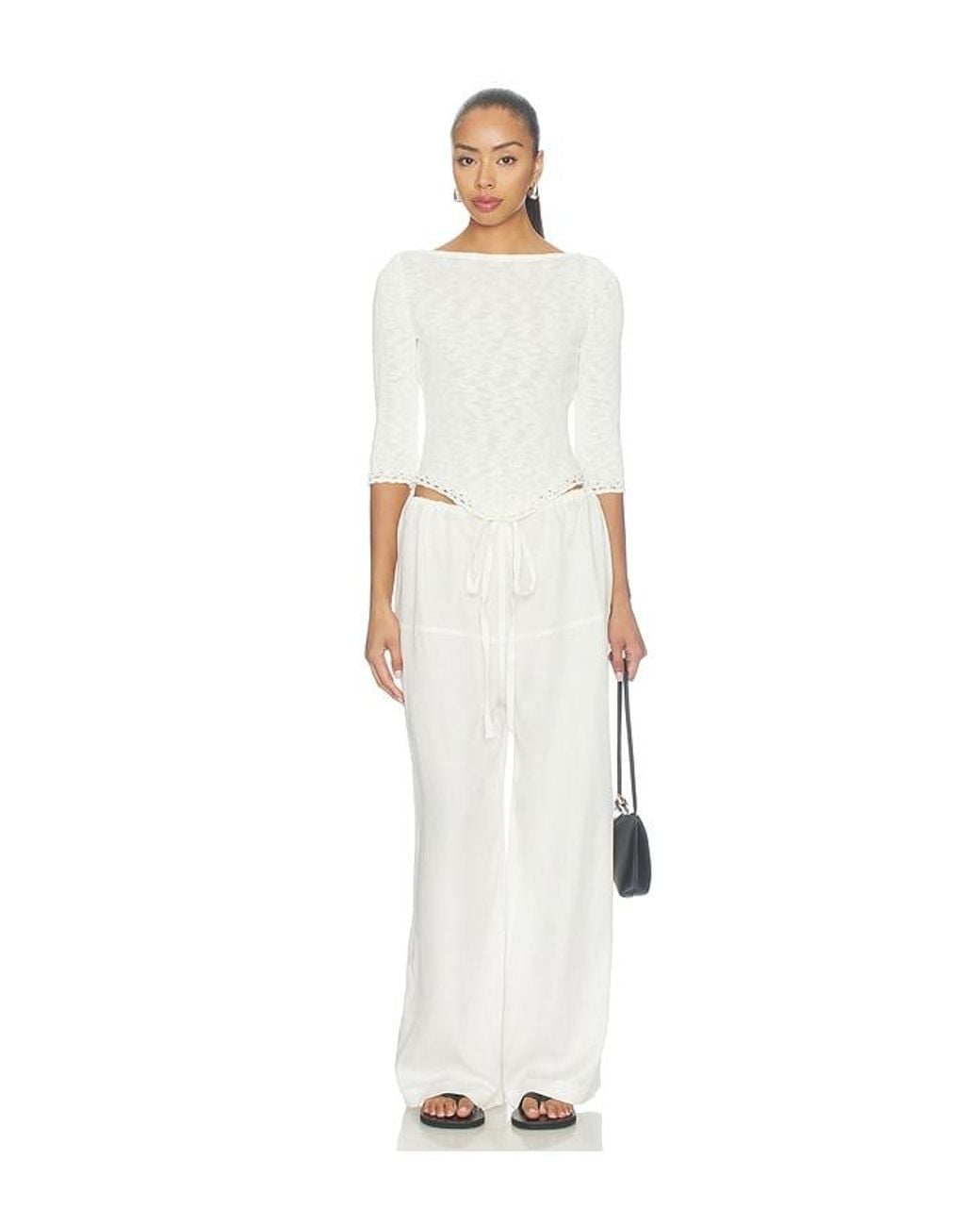 With Jean White Norah Pant
