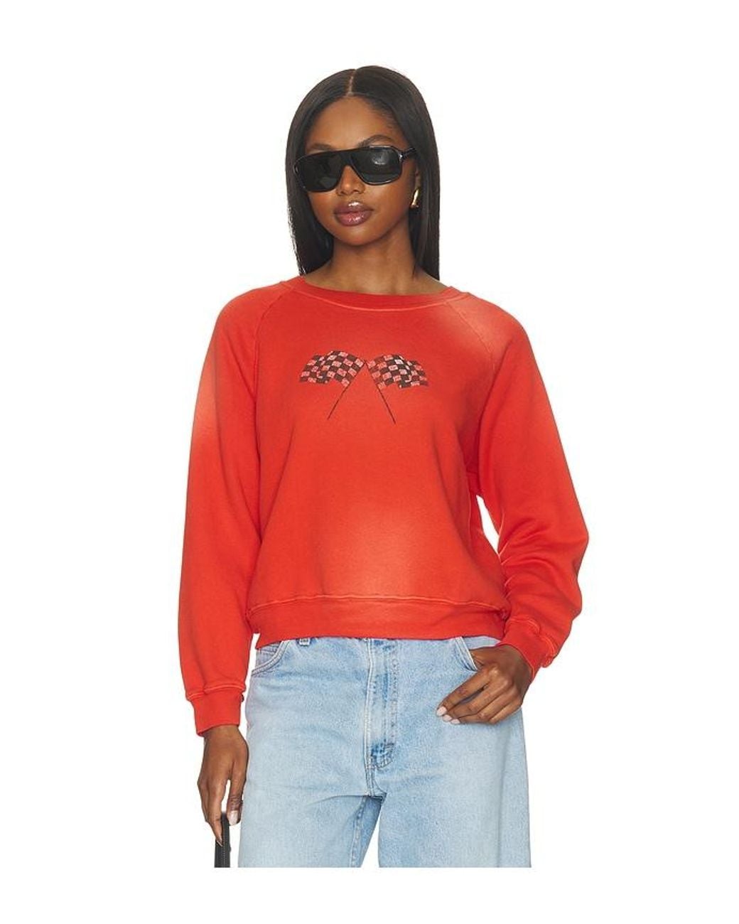 Daydreamer Red Ready Set Go Shrunken Raglan Sweatshirt