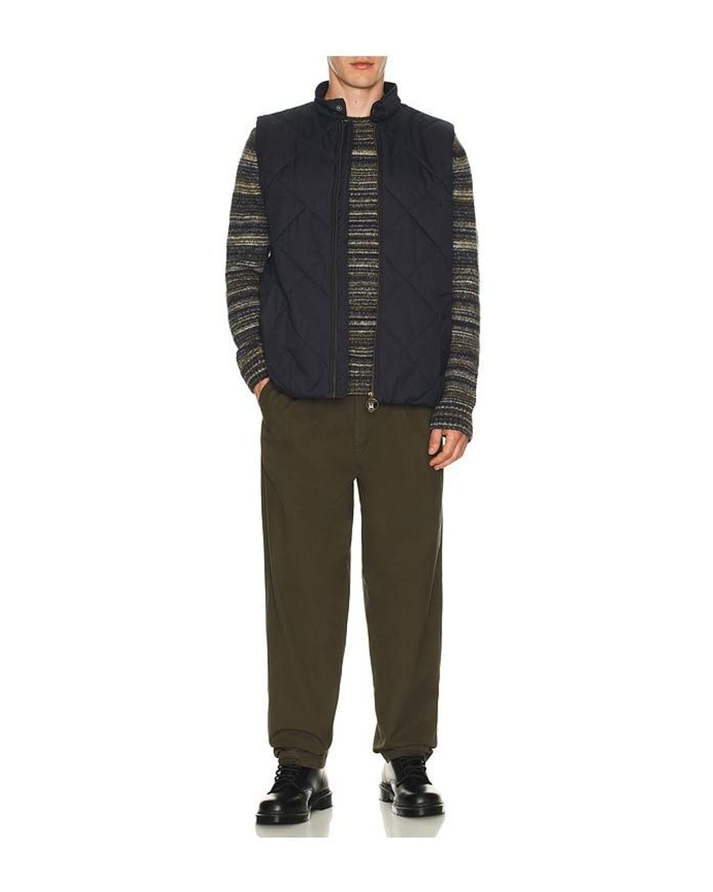 Barbour Green Cole Relaxed Fit Poplin Trouser for men