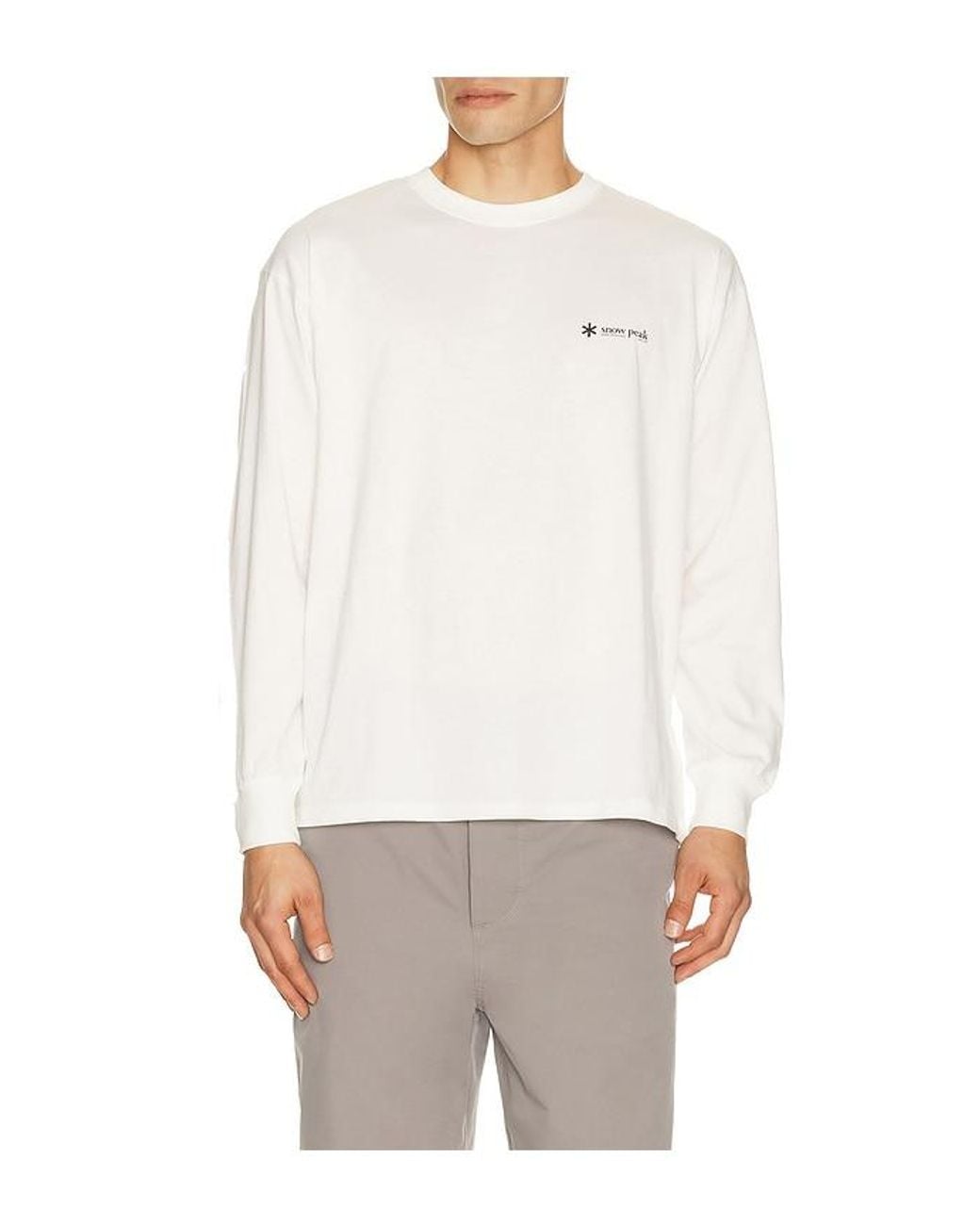 Snow Peak White Soft Cotton Relaxed Logo /S T-Shirt for men