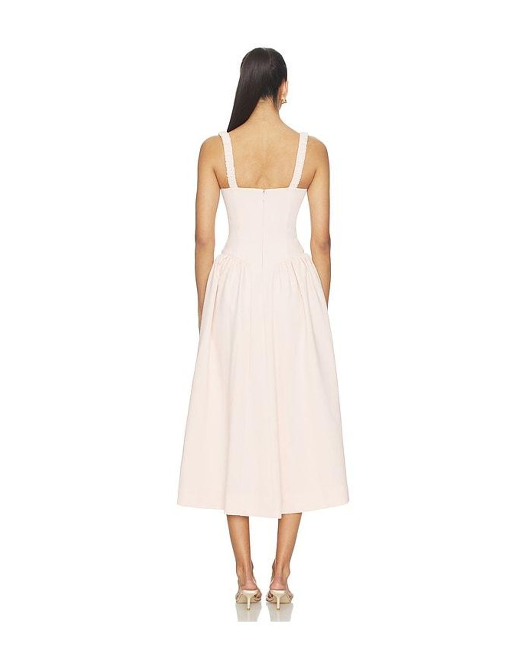 MAJORELLE White Evan Midi Dress