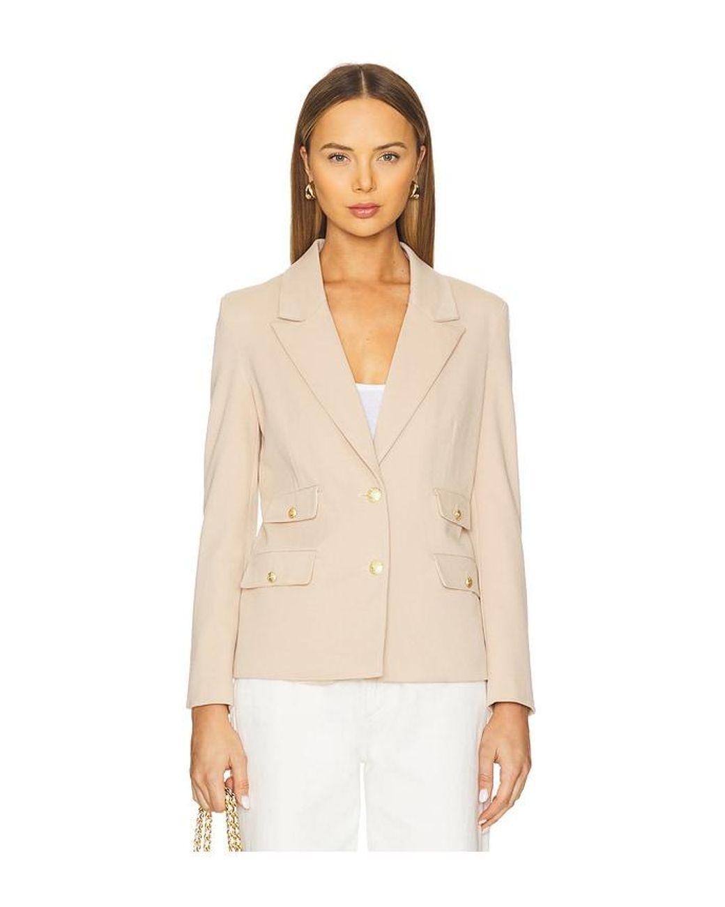 Central Park West Natural Nautical Dickey Blazer