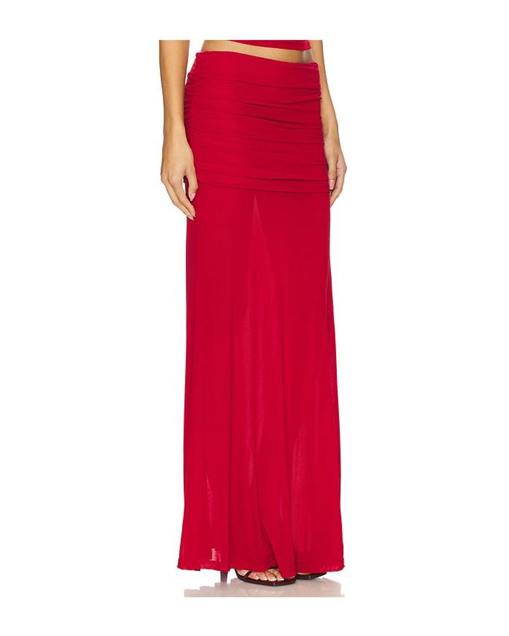 Runaway the Label Red Meila Maxi Skirt