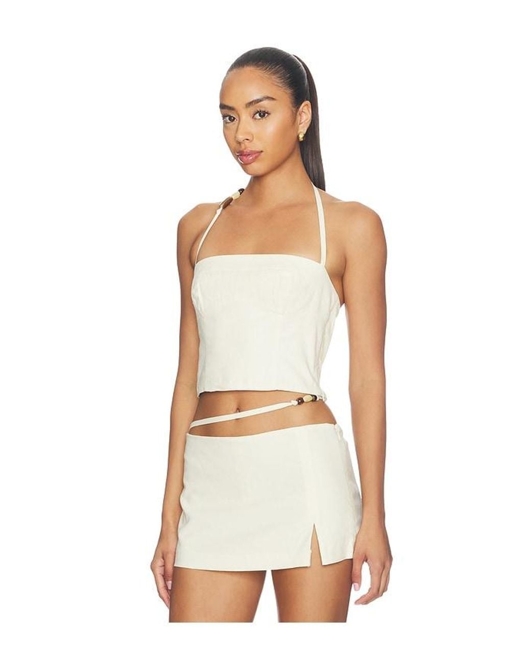 L'academie White 'Academie Kora Linen Top
