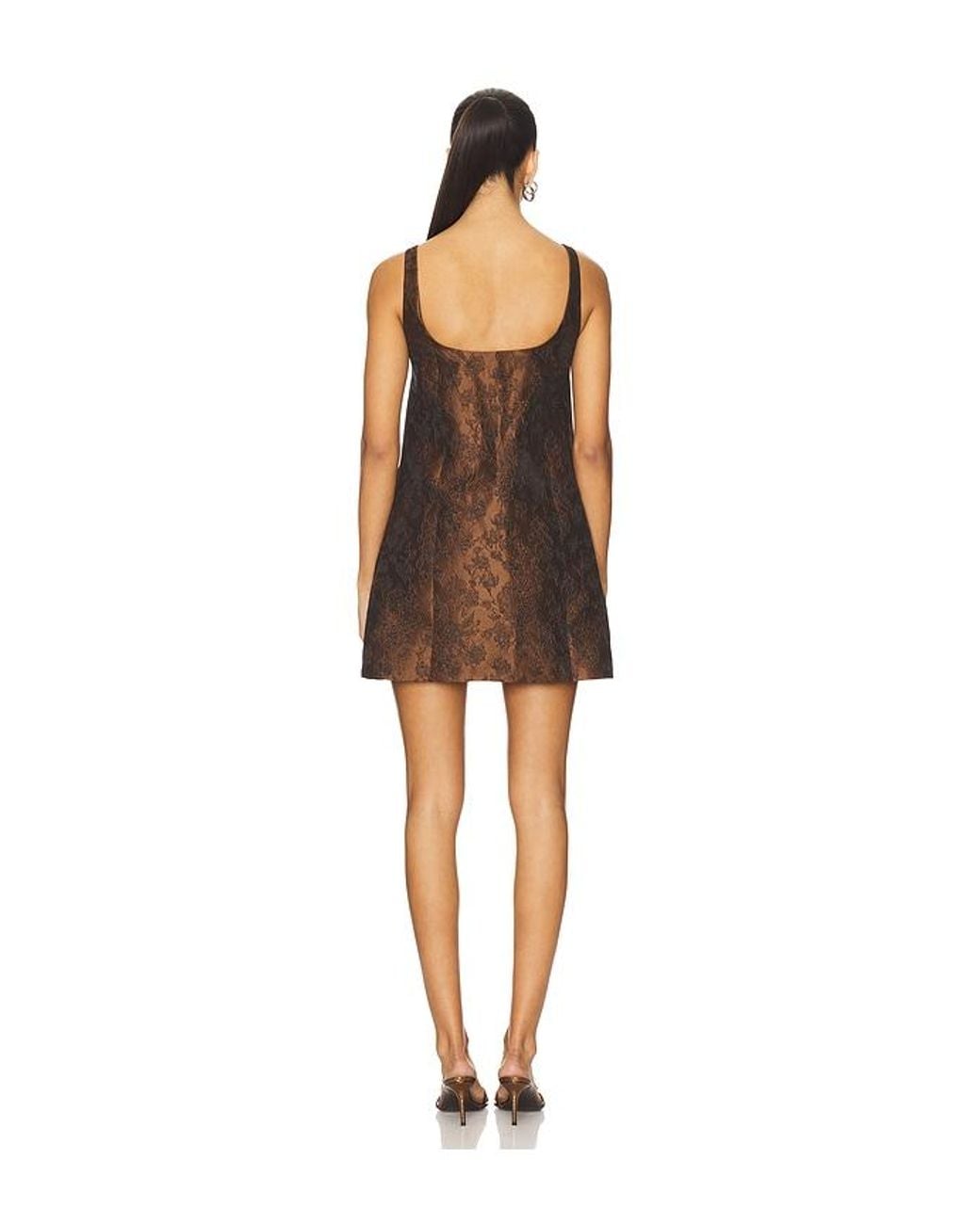 Amanda Uprichard Brown X Revolve Rinaldi Mini Dress