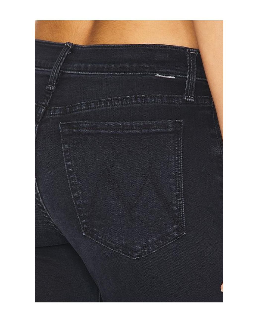 Mother Blue Petite Lil' Mid Rise Zip Rambler Jeans