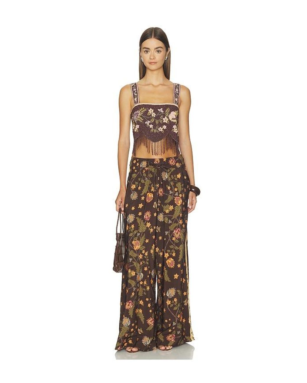 Agua Bendita Multicolor Aida Crop-Top