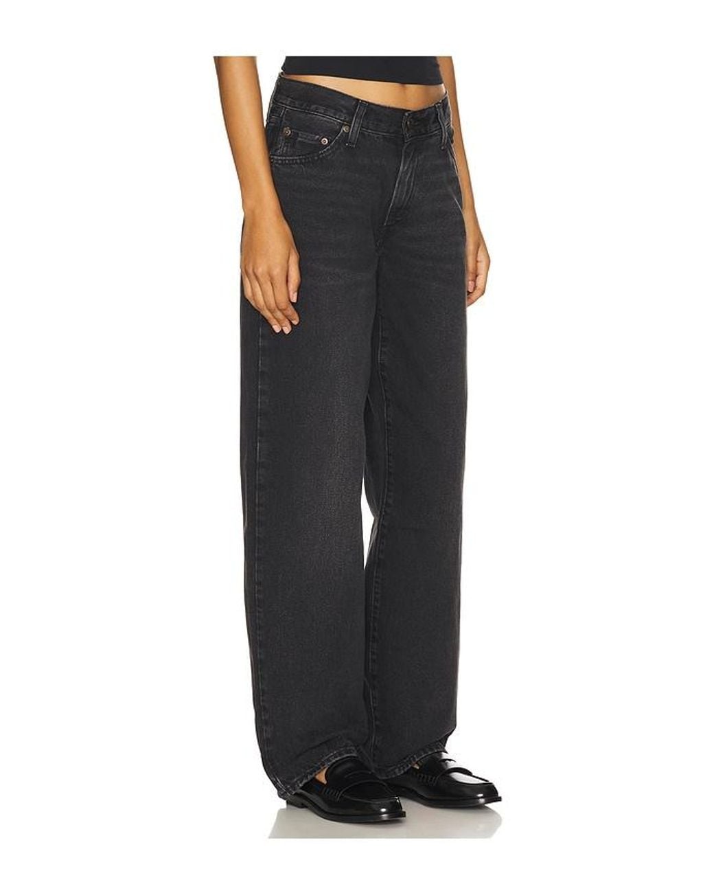 Levi's Black Baggy Dad Jeans