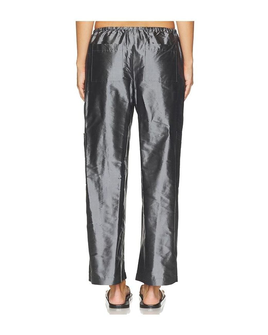 DONNI. Black The Taffeta Drawstring Cargo Pant