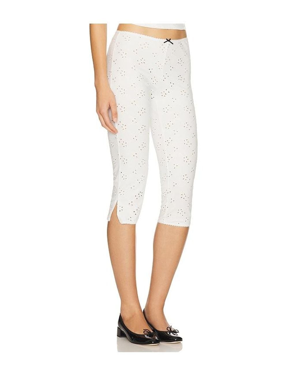 Free People White X Intimately Fp Full Bloom Capri