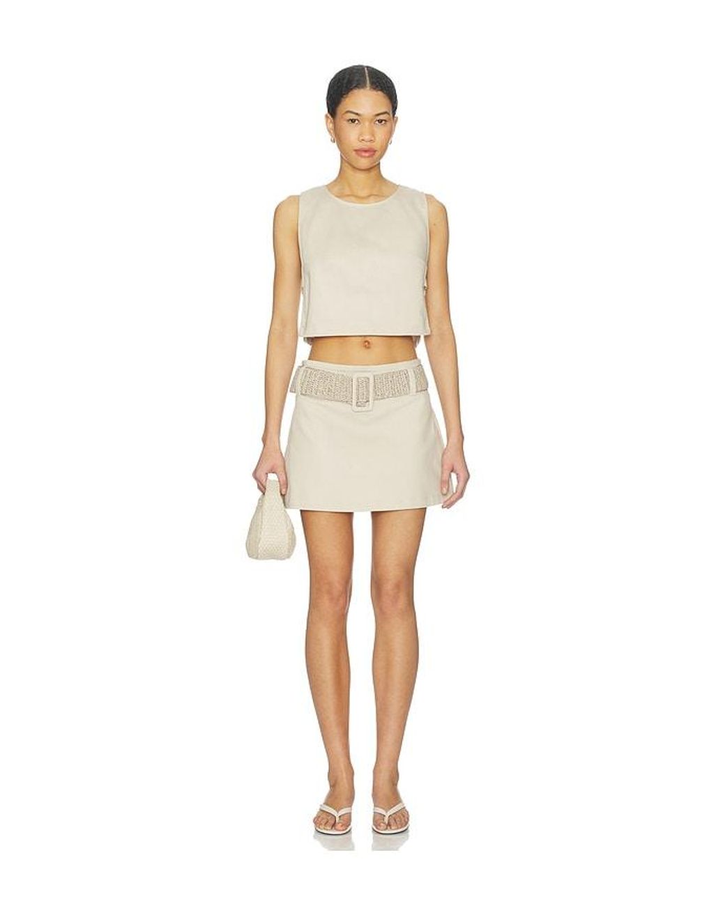 MY BEACHY SIDE Natural Alba Denim Top