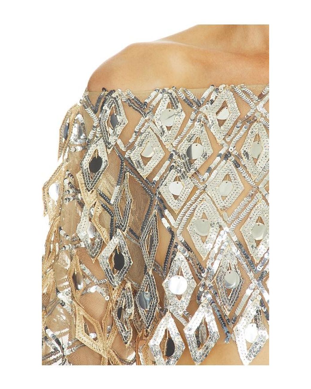 The Dolls House Metallic Luna Top