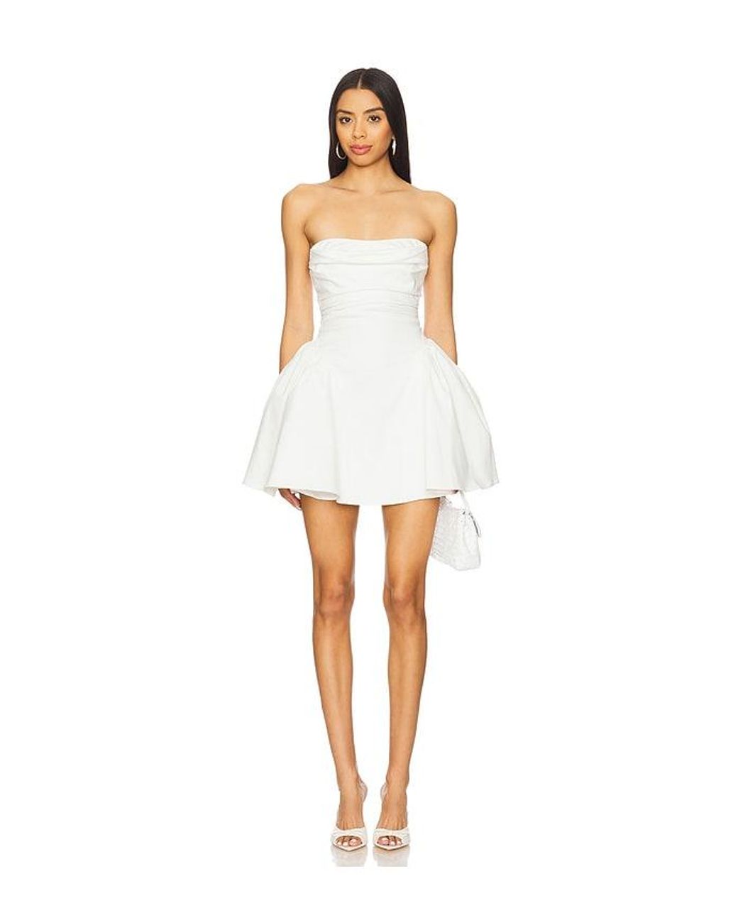 MAJORELLE Winnie Mini Dress in White | Lyst
