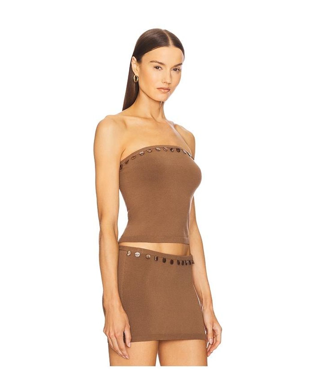 LOBA Brown Clemente Tube Top