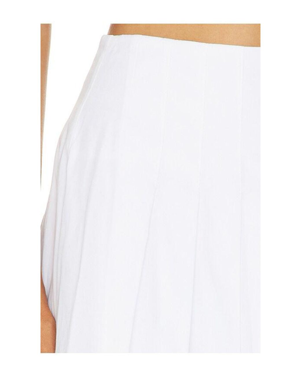 ALIGNE White Julie Pleated Poplin Skirt