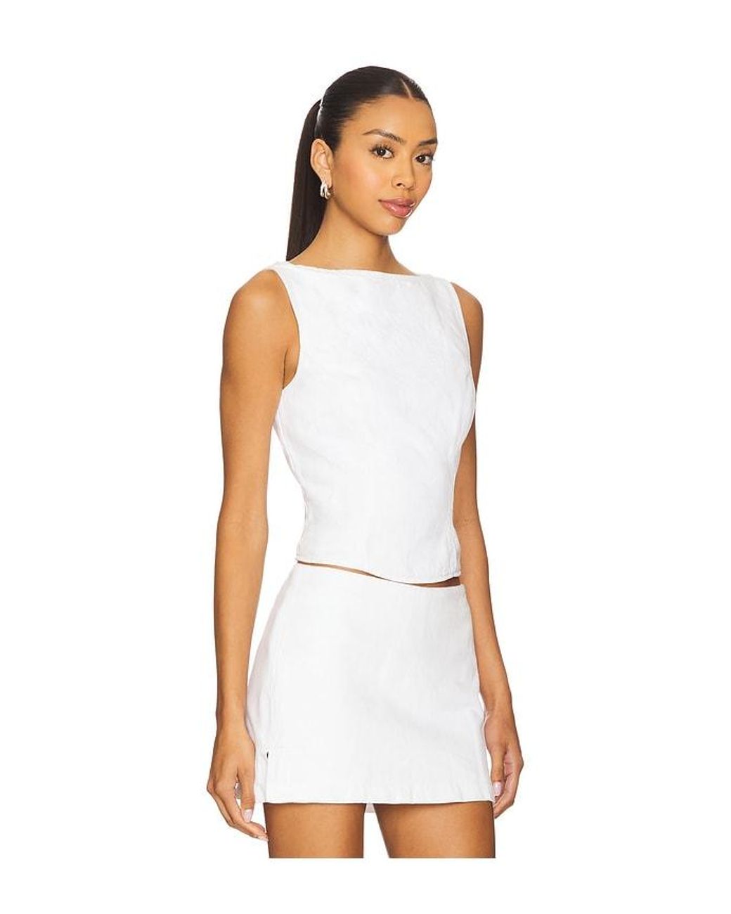 Amanda Uprichard White Lielle Top