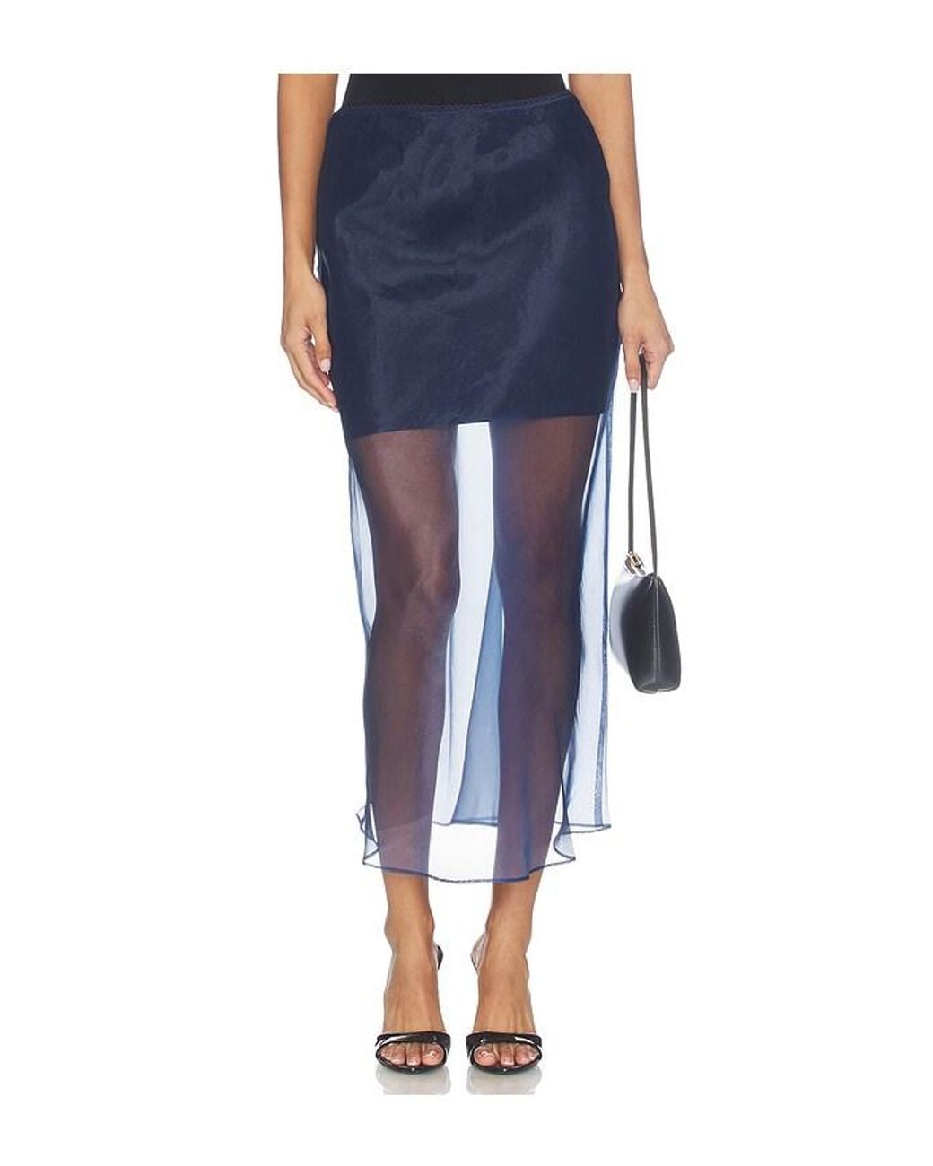 Line & Dot Blue X Revolve Denman Midi Skirt