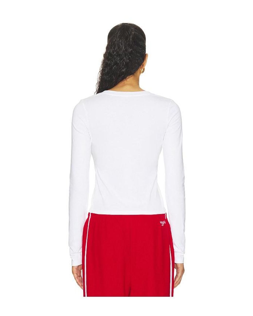 WellBeing + BeingWell Red Estrella V Neck Shirt