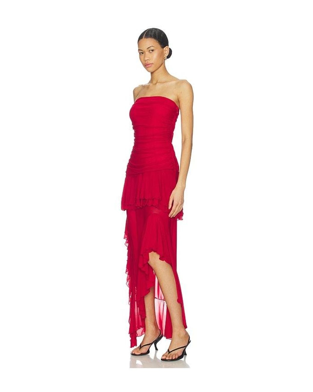 MORE TO COME Red Lillian Strapless Dress