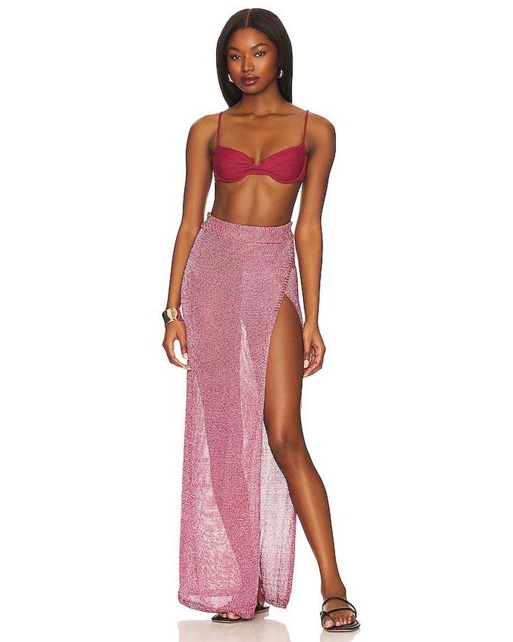 Falda Keva En Color Rosado Talla (También En L, S, Xs) superdown de color Red
