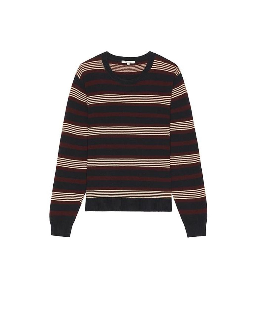 Madewell Black Frances Stripe Crewneck Sweater for men