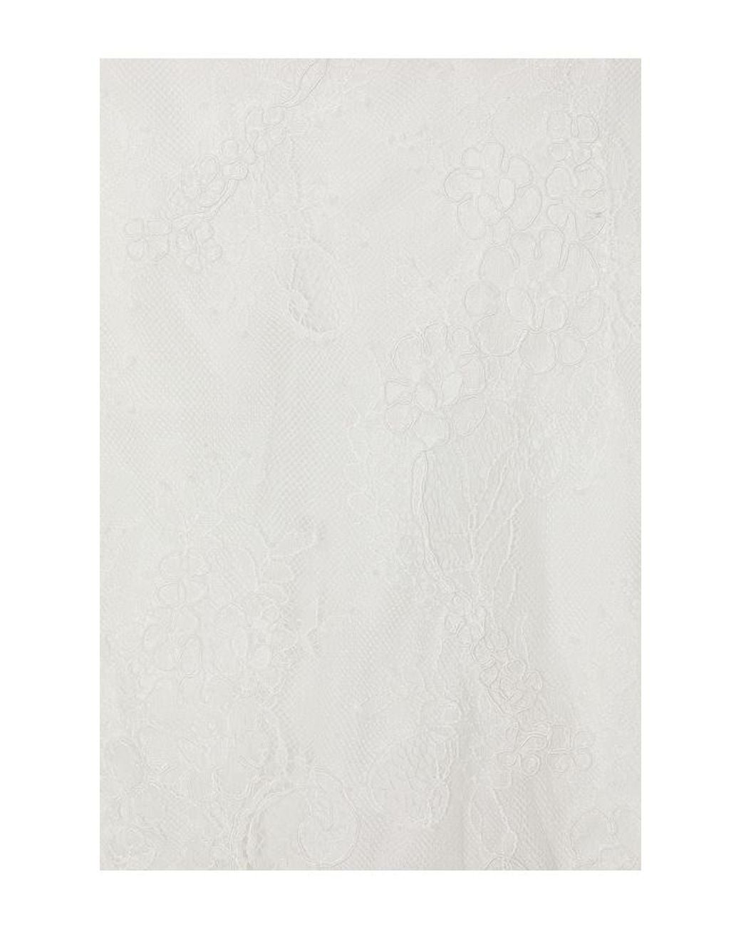 Stone Cold Fox White Nylon Lace Bell Sleeve Mini Dress