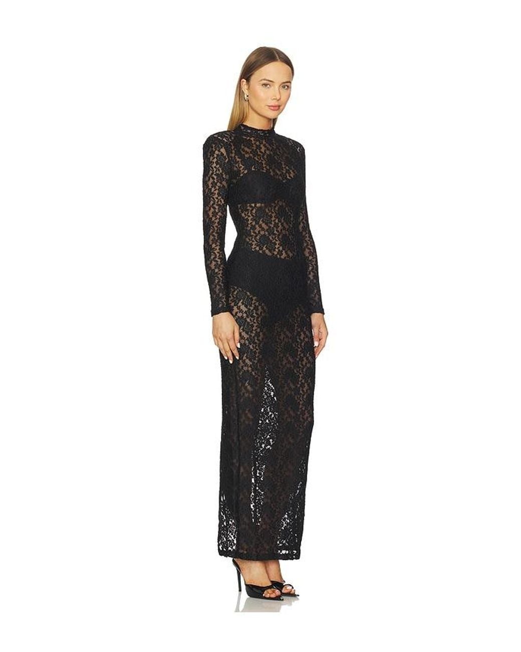 Nookie Black Roxana Long Sleeve Gown