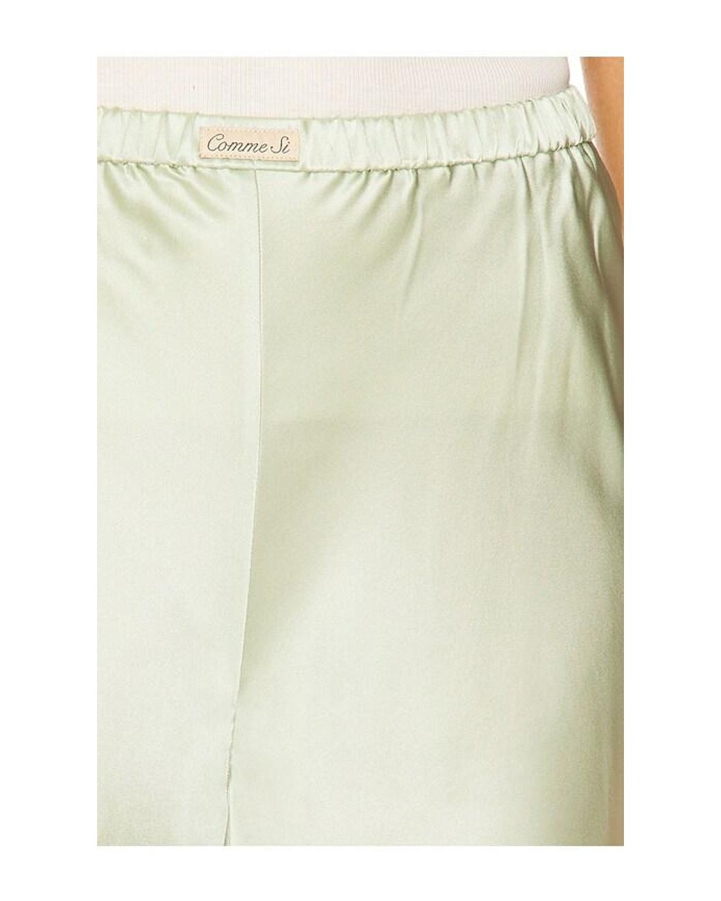 Comme Si White Bias Cut Pant