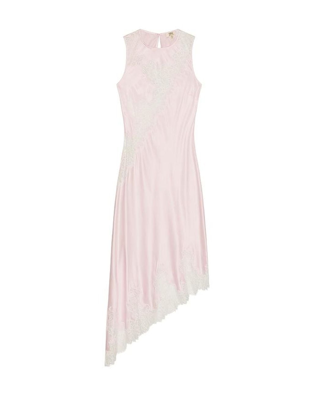 SRG White Ellis Silk Midi Dress