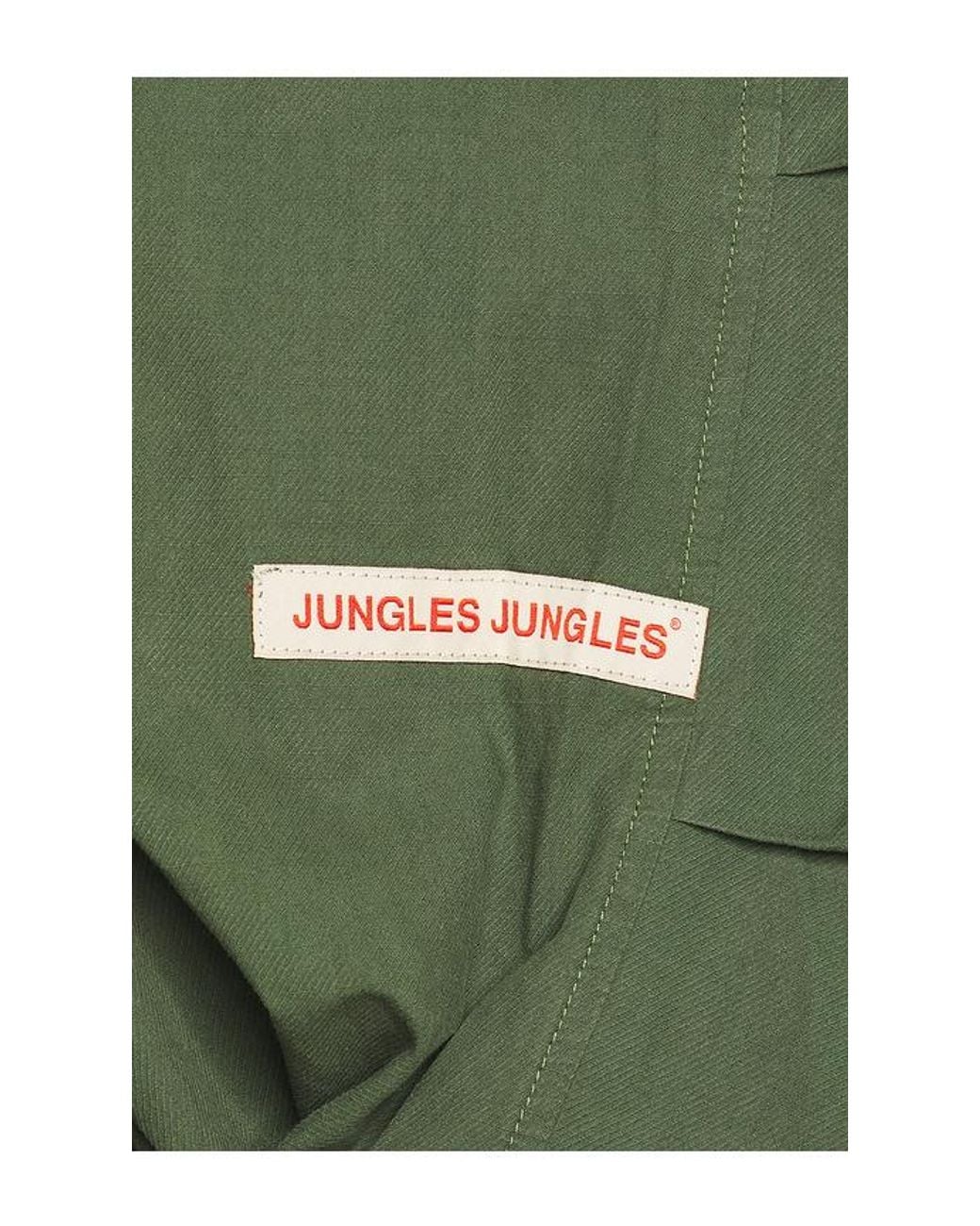 JUNGLES Green Sketches Field Jacket for men