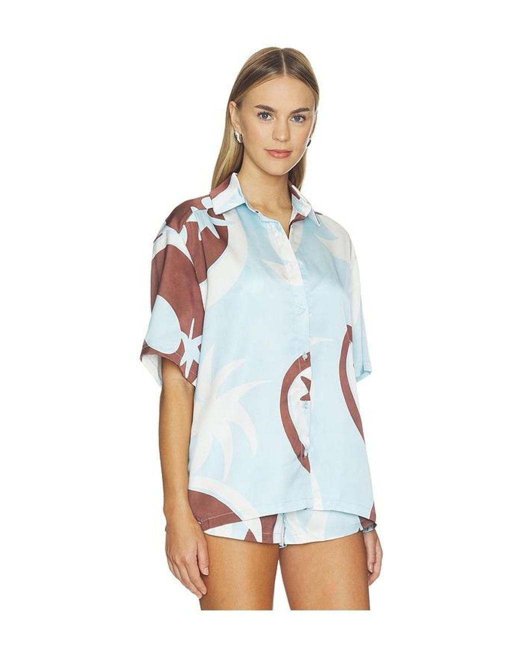 Seven Wonders White Alarashort Sleeve Shirt