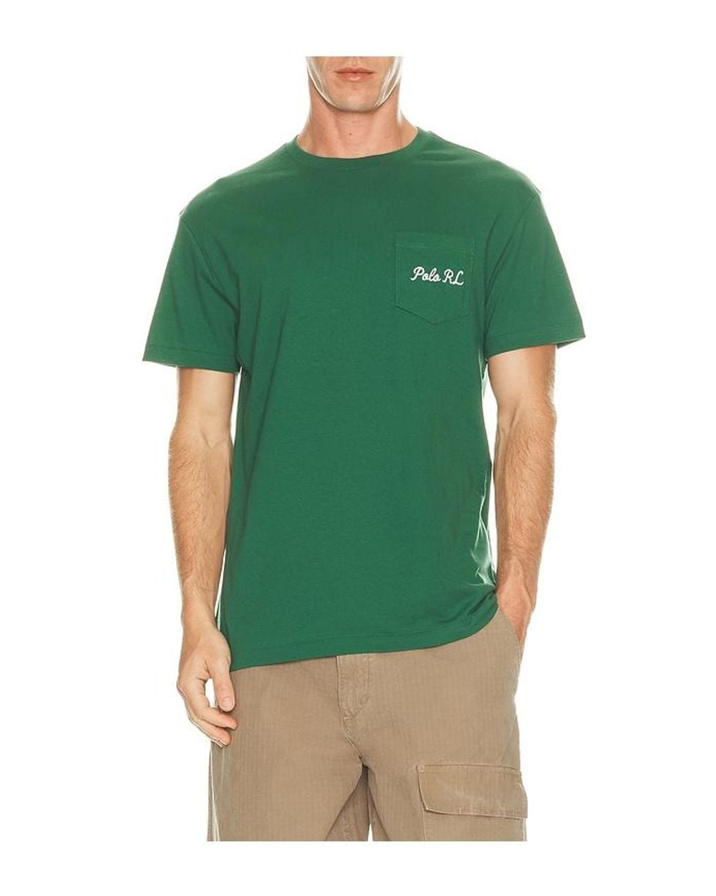 Polo Ralph Lauren Green Short Sleeve Jersey Knit Litchfield Bear Graphic T-Shirt for men