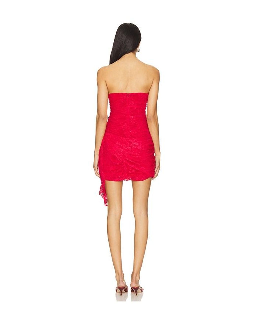 Amanda Uprichard Red X Revolve Anja Mini Dress