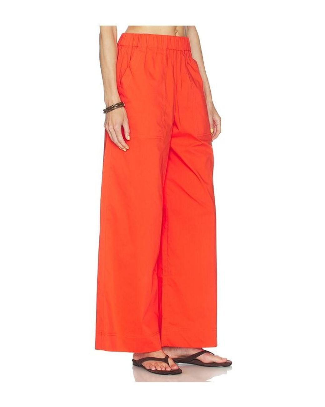 Jonathan Simkhai Red Arden Pull On Pant