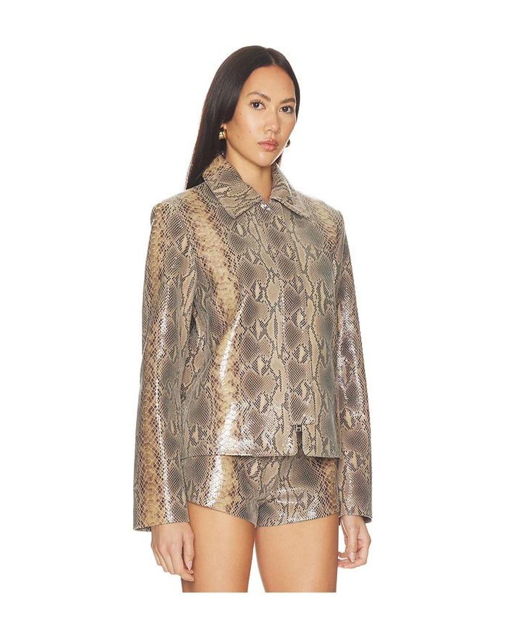 Chaqueta Blouson Leather En Color Marrón Talla (También En Xs, M) Mimchik de color Brown