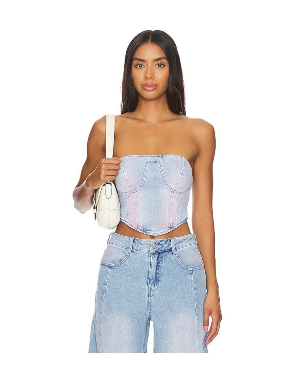 Corsé Reid En Color Denim Claro Talla (También En Xxl) AFRM de color Blue