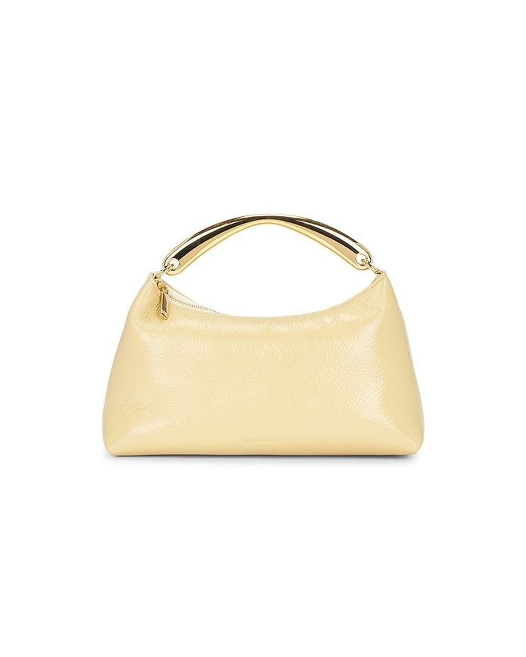 Mansur Gavriel Natural Rhea Metal Top Handle Bag